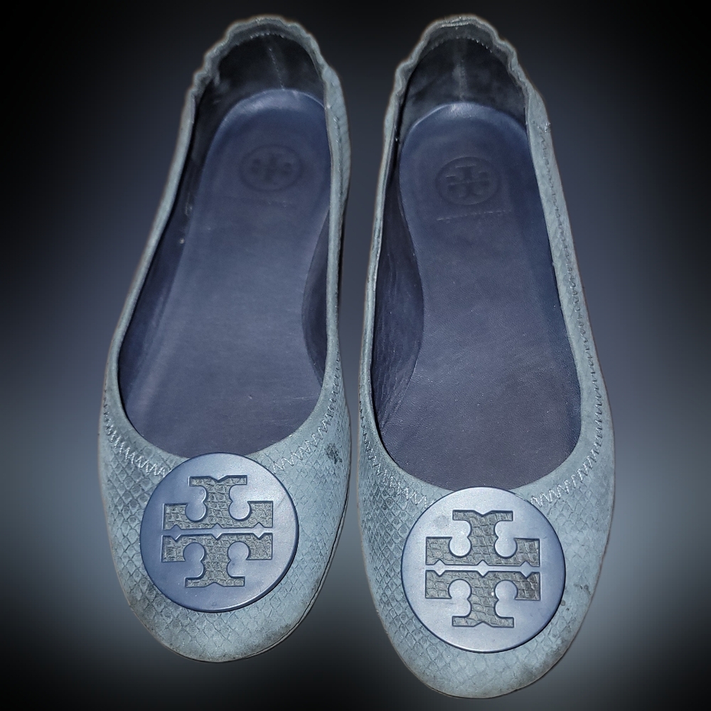Tory Burch Slate Blue Loafers